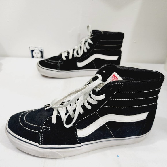 VANS Old Skool SK8 Hi High Top Sneakers 500714 Black White Men's Size 12 Shoes - Picture 7 of 12